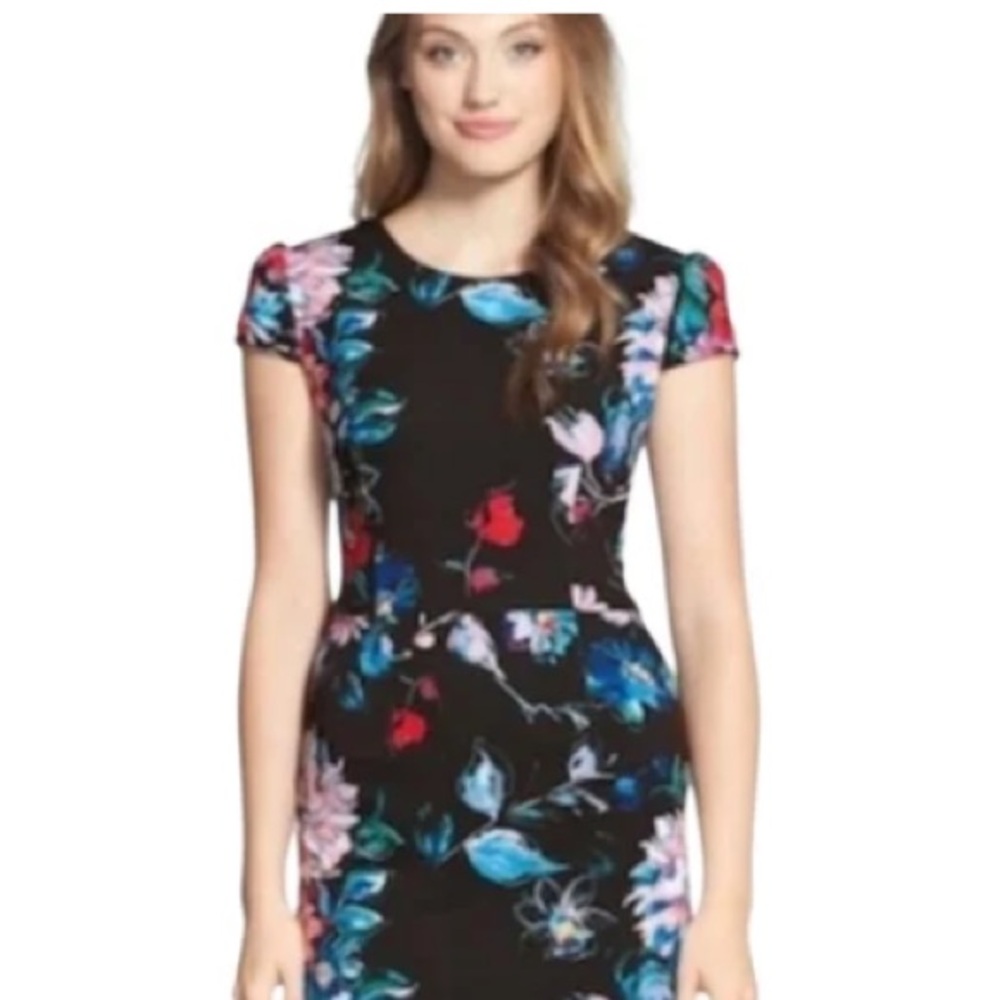 Betsey Johnson Black Floral Dress